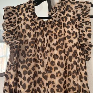 Karlie High Low Metallic Leopard Dress